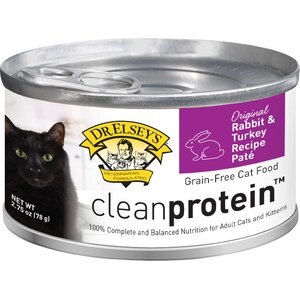 Dr. Elsey's cleanprotein Rabbit & Turkey Recipe Wet Cat Food, 2.75-oz, case of 24