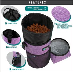 PetAmi Dog & Cat Food Travel Bag, Purple & Gray slide 2 of 8