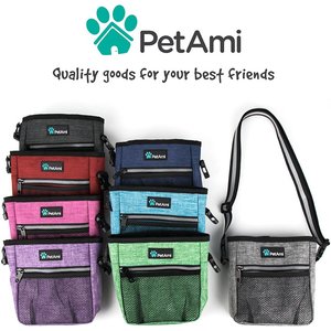 PetAmi Dog & Cat Treat Pouch, Heather Sea Blue