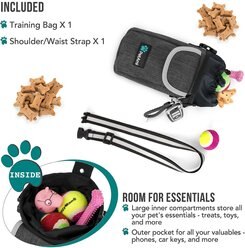 PetAmi Front Pocket Dog & Cat Treat Pouch, Charcoal slide 2 of 7