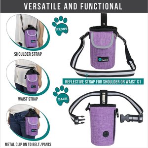 PetAmi Front Pocket Dog & Cat Treat Pouch, Purple