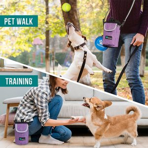 PetAmi Front Pocket Dog & Cat Treat Pouch, Purple