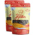 Beg & Barker Double Beef Liver Strips Dog Jerky Treats, 10-oz bag, case of 2