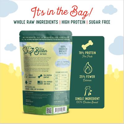 Show full view: Beg & Barker Double Chicken Breast Strips Dog Jerky Treats, 10-oz bag, case of 2 slide 3 of 9