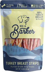 Beg & Barker Turkey Breast Chips Dog Jerky Treats, 10-oz bag