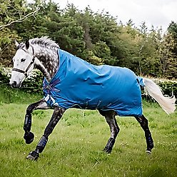 Rhino Plus Turnout Horse Sheet, Navy,Grey,Aqua & Grey, 75