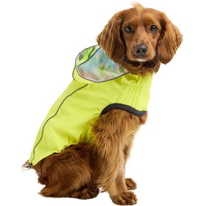 GF Pet Neon Reversible Dog Raincoat, Neon Yellow, Small