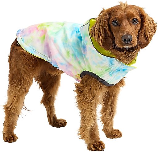 GF Pet Neon Reversible Dog Raincoat, Neon Yellow, Large