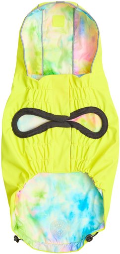GF Pet Neon Reversible Dog Raincoat, Neon Yellow, Large