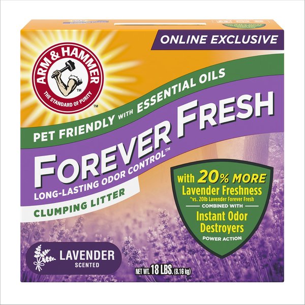 Arm & Hammer Litter Forever Fresh Lavender Clumping Cat Litter, 18-lb box slide 1 of 9