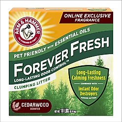 Arm & Hammer Litter Forever Fresh Cedarwood Clumping Cat Litter, 18-lb box