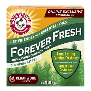 Arm & Hammer Litter Forever Fresh Cedarwood Clumping Cat Litter, 18-lb box