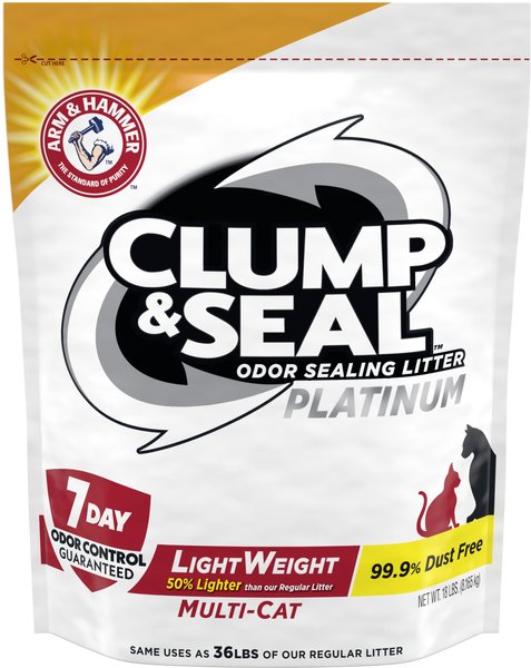 Arm & Hammer Litter Clump & Seal Lightweight Scented Clumping Cat Litter, 18-lb bag slide 1 of 10
