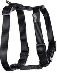 WALKABOUT Chest Halter Adjustable Dog & Cat Harness, Black, Medium