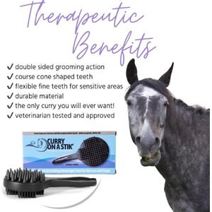Curry on a Stik Horse & Dog Grooming Brush