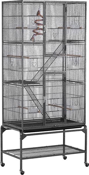 Yaheetech 69-in Parrot Cage with Detachable Stand, Black slide 1 of 9