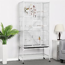 Yaheetech 69-in Parrot Cage with Detachable Stand, White slide 2 of 9
