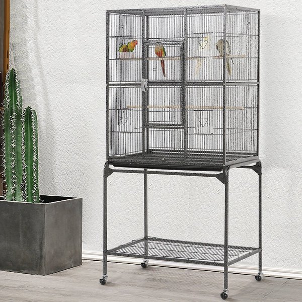 Yaheetech 63-in Open Top Metal Parrot Cage with Detachable Rolling Stand slide 1 of 10