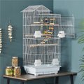 Yaheetech 39-in Metal Parrot Cage, White