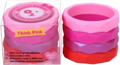 Sweet Paws Wearable Puppy Teether Stack Party of 4, Think Pink