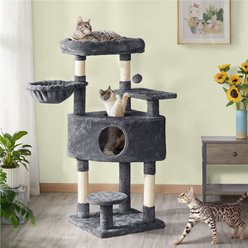Yaheetech Activity Tower Basic 46-in Cat Tree, Dark Gray
