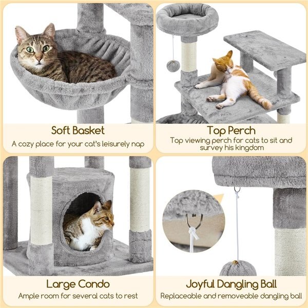 Yaheetech 56.5-in Multilevel Cat Tree