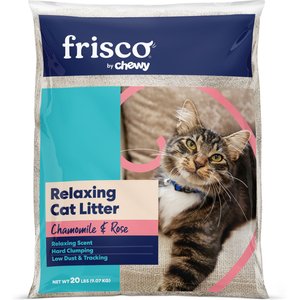 Frisco Relaxing Chamomile & Rose Scented Clumping Clay Cat Litter, 20-lb bag