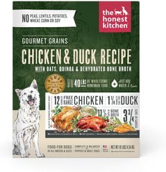 The Honest Kitchen Gourmet Grains Chicken & Duck Recipe Dehydrated Dog Food, 10-lb box