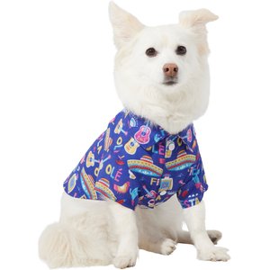 Wagatude Fiesta Print Collared Dog Shirt, Small