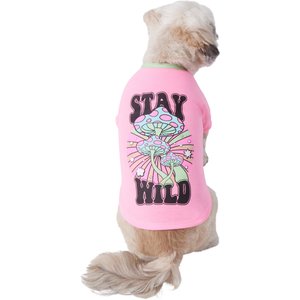 Wagatude Stay Wild Mushroom Dog T-Shirt, X-Small