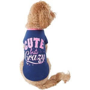 Wagatude Cute But Crazy Dog T-Shirt, X-Large