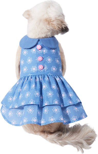 Wagatude Flower Collared Wrap Dog Dress, XX-Small slide 1 of 4
