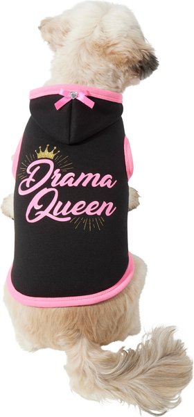 Wagatude Drama Queen Dog Hoodie, X-Large slide 1 of 5