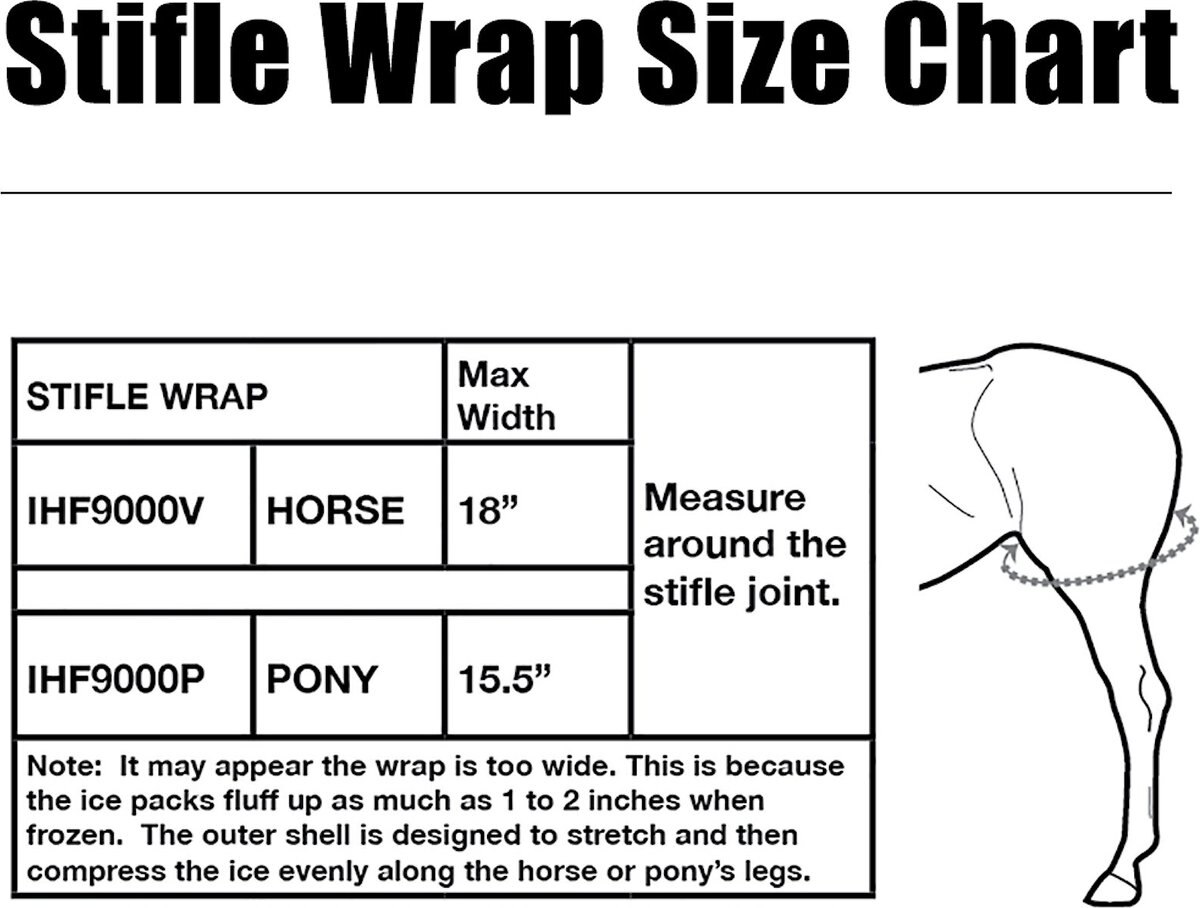 ICE HORSE Horse Stifle Wrap, 2 count