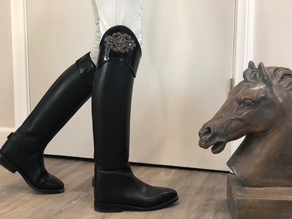 Boot Crowns The Versailles Horse Riding Boots, 19.5-in, Patent slide 1 of 2
