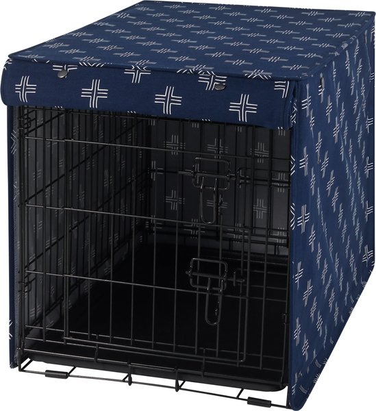 Frisco Crate Cover, 30 inch, Blue Crosses slide 1 of 7