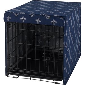 Frisco Crate Cover, 30 inch, Blue Crosses