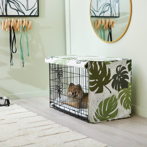 Frisco Crate Cover, 36 inch, White Leaves