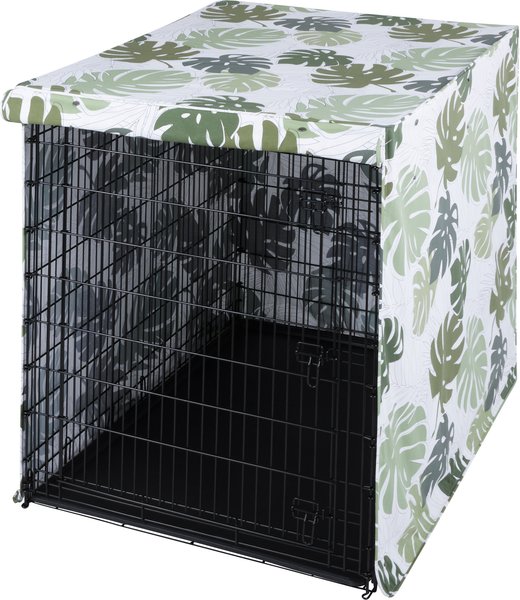 Frisco Crate Cover, 54 inch, White Leaves slide 1 of 7