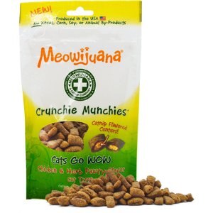 Meowijuana Crunchie Munchies Chicken & Herb Cat Treats, 3-oz bag