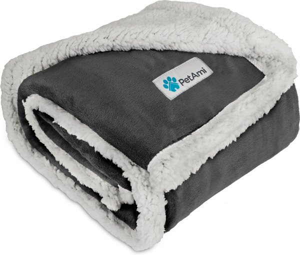 PetAmi Waterproof Dog Blanket, White & Gray, Medium slide 1 of 8