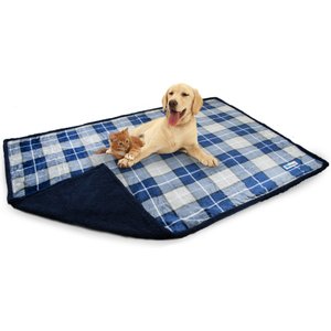 PetAmi Waterproof Dog Blanket, Plaid Navy, Large