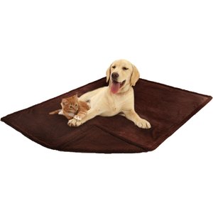 PetAmi Waterproof Couch Cat & Dog Blanket, Brown & Brown Sherpa, 60 x 40-in