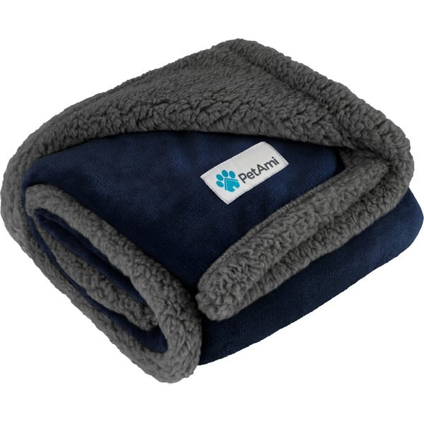 PetAmi Waterproof Fluffy Dog Blanket - 40x60 Inch, Reversible Sherpa, Sofa Protector For Medium/Large Dogs