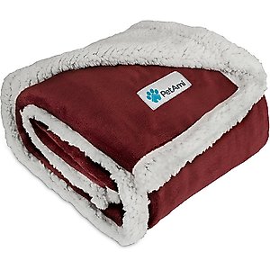 PetAmi Puppy Dog Blanket, Wine