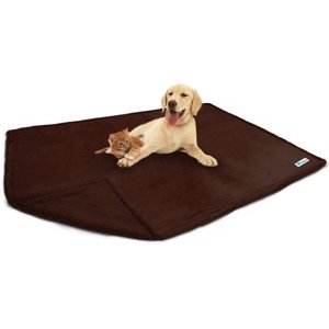 PetAmi Waterproof Reversible Cat & Dog Blanket, Brown & Brown Sherpa, 60 x 80-in