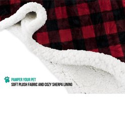 PetAmi Waterproof Throw Cat & Dog Blanket, White & Checker Red slide 2 of 7