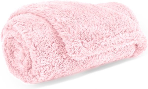 PetAmi Fluffy Waterproof Cat & Dog Blanket, Pink, Small slide 1 of 7