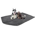PetAmi Fluffy Waterproof Cat & Dog Blanket, Grey, X-Large