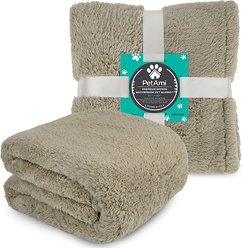 PetAmi Fluffy Waterproof Cat & Dog Blanket, Taupe, X-Large slide 2 of 7